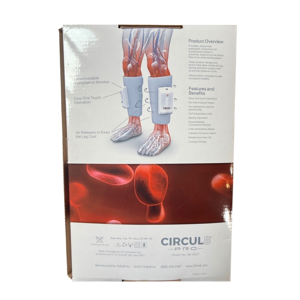 Ortho8 Circul8 Pro Mobile Blood Clot Prevention DVT Compression System 08-0027 - Picture 2 of 4